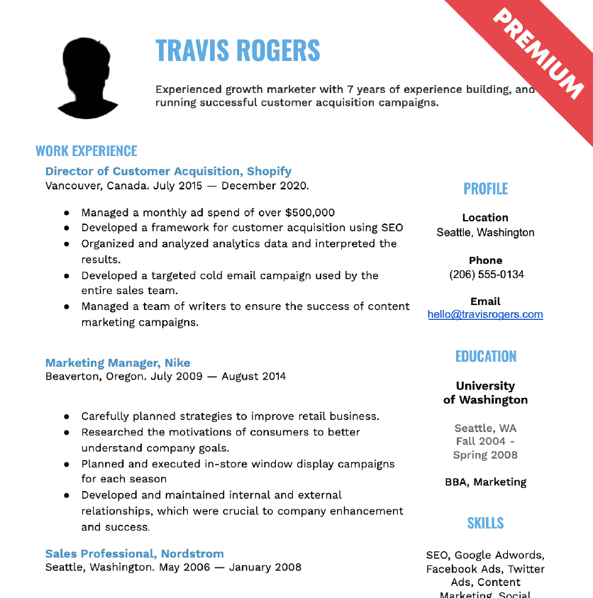 pink resume template google docs