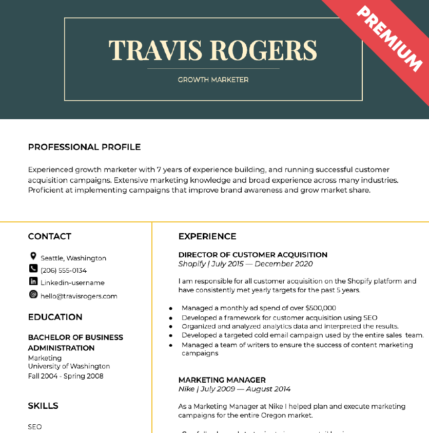 plain resume template google docs